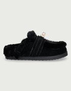 Nokwol пантофи дамски от кожа Toby Black Suede Shearling черни Toby Black Suede Shearling