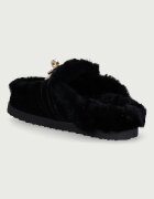Nokwol пантофи дамски от кожа Toby Black Suede Shearling черни Toby Black Suede Shearling