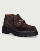 Nokwol половинки обувки дамски от кожа Pippa Brown Suede кафяви Pippa Brown Suede