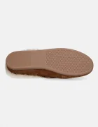 Nokwol Велурени чехли Coco Fur Tan Suede в кафяво Coco Fur Tan Suede