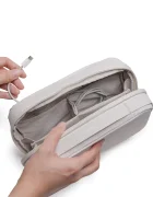 Orbitkey 2в1 органайзер за пътуване Tech Pouch x KonMari 23 x 14 x 8 cm в бежово