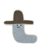 OYOY Вълнен килим Calle Cowboy 85 x 82 cm