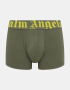 Palm Angels прилепнали боксерки мъжки с памук 2 броя зелени PLA1UMBTR11BI