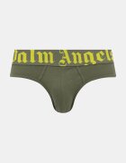 Palm Angels слипове мъжки с памук 2 броя зелени PLA1UMBSP08BI
