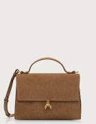 Patrizia Pepe чанта crossbody дамска от велур бежова 8B0173.L152