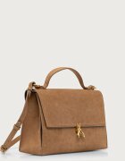 Patrizia Pepe чанта crossbody дамска от велур бежова 8B0173.L152