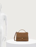 Patrizia Pepe чанта crossbody дамска от велур бежова 8B0173.L152