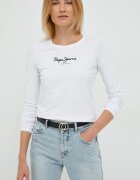 Pepe Jeans Блуза с дълги ръкави в бяло
