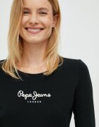 Pepe Jeans Блуза с дълги ръкави в черно