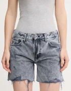 Pepe Jeans Дънков къс панталон от памук REGULAR SHORT MW DISTRESSED