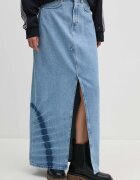 Pepe Jeans Дънкова пола MAXI SKIRT HW TIE DYE