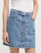 Pepe Jeans Дънкова пола MINI SKIRT HW GLITTER