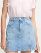 Pepe Jeans Дънкова пола MINI SKIRT HW SLIT