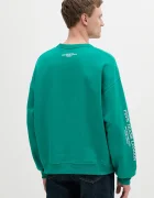 Pepe Jeans Памучен суичър COLVILLE CREW мъжки в зелено с апликация PM582841