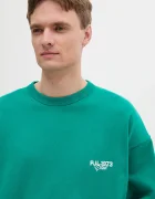 Pepe Jeans Памучен суичър COLVILLE CREW мъжки в зелено с апликация PM582841
