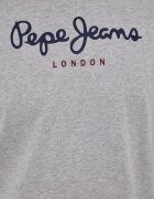 Pepe Jeans Памучна блуза с дълги ръкави Eggo в сиво с принт