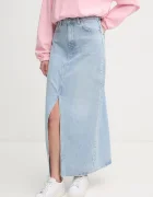 Pepe Jeans Памучна дънкова пола MAXI SKIRT HW STUD