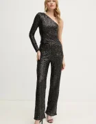 Pepe Jeans Панталон ANGIE в черно със стандартна кройка с висока талия PL211795