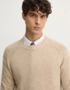 Pepe Jeans Пуловер с вълна CRED мъжки в бежово от лека материя PM702480