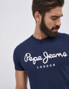 Pepe Jeans Тениска Original Stretch мъжка в тъмносиньо с принт