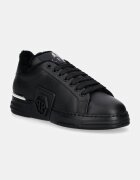 PHILIPP PLEIN Кожени маратонки Nappa Lo-Top Fur Hexagon