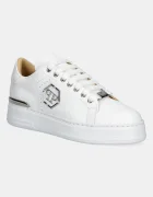 PHILIPP PLEIN Кожени маратонки Nappa Lo-Top Hexagon