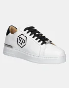 PHILIPP PLEIN Кожени маратонки Nappa Lo-Top Hexagon