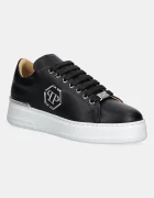 PHILIPP PLEIN Кожени маратонки Nappa Lo-Top Hexagon