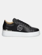 PHILIPP PLEIN Кожени маратонки Nappa Lo-Top Hexagon в черно USC0670 PLE010N 02