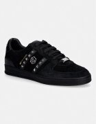 PHILIPP PLEIN Велурени маратонки Low-Top Retro Rebel мъжки в черно USC0911.PLE009N.0202
