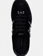 PHILIPP PLEIN Велурени маратонки Low-Top Retro Rebel мъжки в черно USC0911.PLE009N.0202
