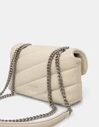 Pinko чанта crossbody дамска от кожа бежова 100040 A0F2