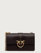 Pinko чанта crossbody дамска от кожа бордо 105857 A0F1