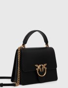 Pinko чанта crossbody дамска от кожа черна 100066 A0F1