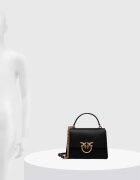 Pinko чанта crossbody дамска от кожа черна 100066 A0F1