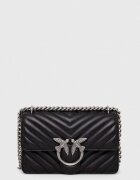 Pinko чанта crossbody дамска от кожа черна 100074 A0GK