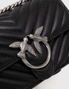 Pinko чанта crossbody дамска от кожа черна 100074 A0GK