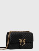 Pinko чанта crossbody дамска от кожа черна 100941 A0GK