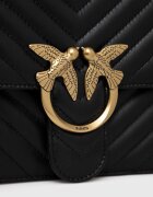 Pinko чанта crossbody дамска от кожа черна 100941 A0GK