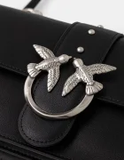 Pinko чанта crossbody дамска от кожа черна 105856 A0F1