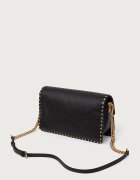 Pinko чанта crossbody дамска от кожа черна 107664 A2JG