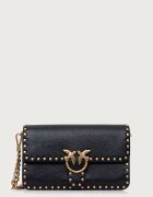 Pinko чанта crossbody дамска от кожа черна 107665 A2JG