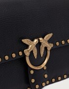 Pinko чанта crossbody дамска от кожа черна 107665 A2JG