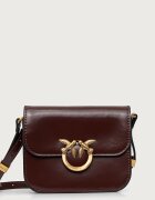 Pinko чанта crossbody дамска от кожа кафява 104297 A1EN