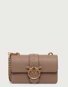 Pinko чанта crossbody дамска от кожа кафява 105856 A0F1