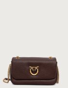 Pinko чанта crossbody дамска от кожа кафява 107038 A3CX