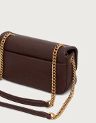 Pinko чанта crossbody дамска от кожа кафява 107038 A3CX
