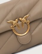 Pinko чанта crossbody дамска от кожа сива 100038 A0F2