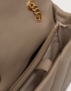 Pinko чанта crossbody дамска от кожа сива 100038 A0F2