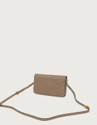 Pinko чанта crossbody дамска от кожа сива 106023 A0QO